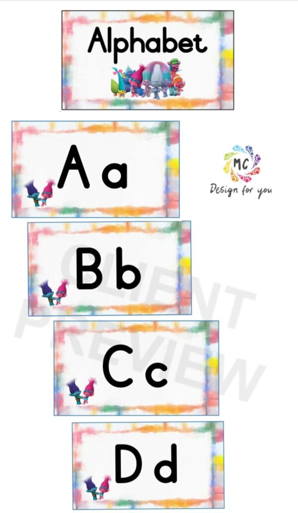 Classroom Package - Trolls Theme - Image 5