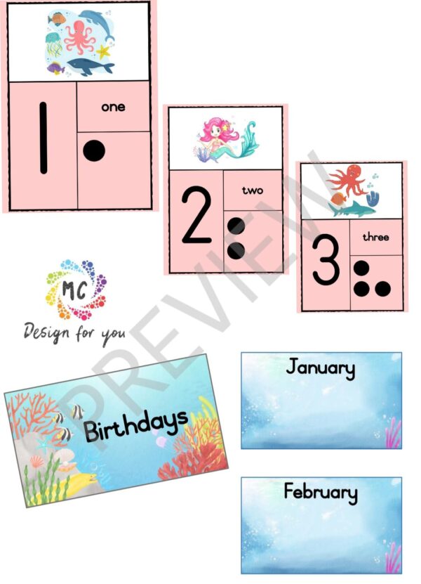 Sea creatures, Mermaids and Pirates Theme Package - Image 5