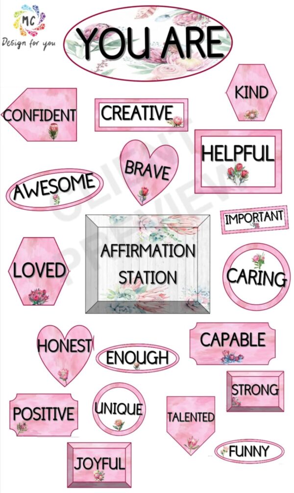 Affirmation Wall - Protea Theme