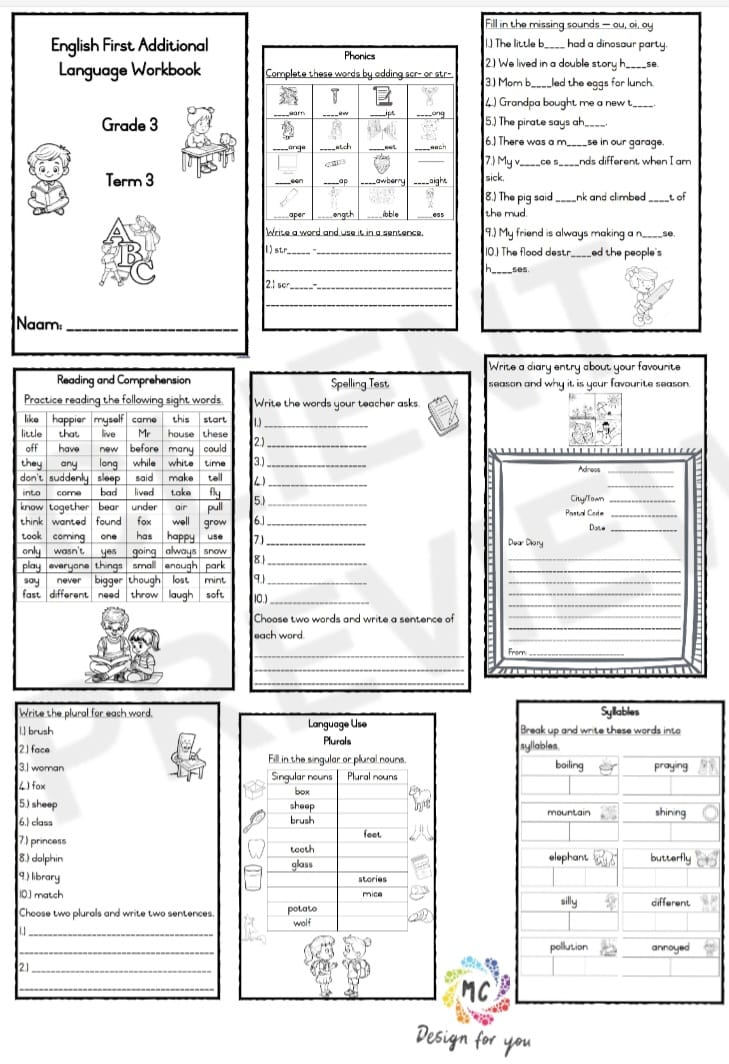 English First Additional Language Term 3 Grade 3 Workbook