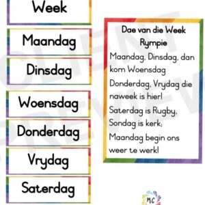 DAE VAN DIE WEEK